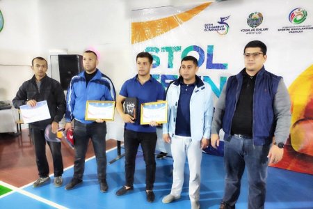 "Besh tashabbus olimpiadasi"ning ikkinchi mavsumi doirasida Zarafshon shahrida Stol tennisi sport musobaqasining shahar bosqichi o‘tkazildi.