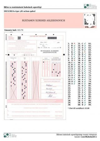 Oliy taʼlim muassasalariga kirish imtihonlarida zarafshonlik yoshlar yuqori natijalarni qayd etishda davom etishmoqda...